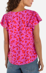 Strawberry Woven Top