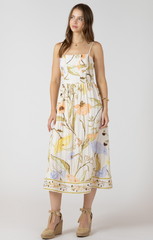 Smocked Detail Midi Dress