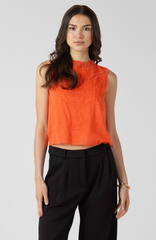 Embroidered Lace Tank