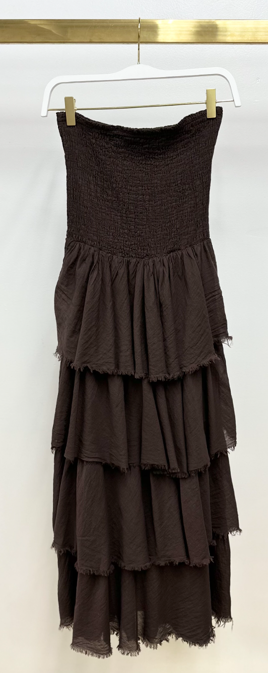 Smock Top Tiered Maxi Dress