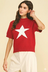Star Mock Neck Sweater