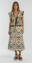 Talia Jungle Print Tie Top
