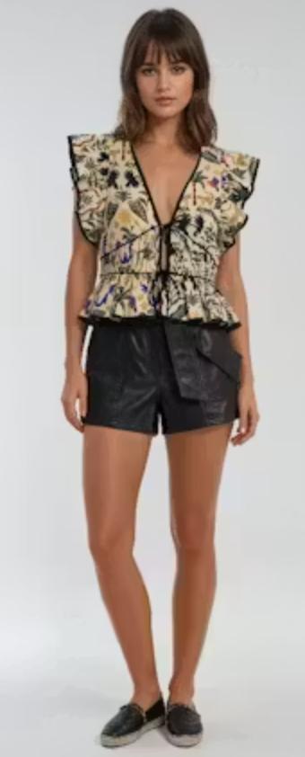 Talia Jungle Print Tie Top