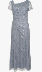 Adrianna Papell Beaded Short Sleeve
