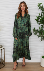 Floral Buttton Down Maxi Dress