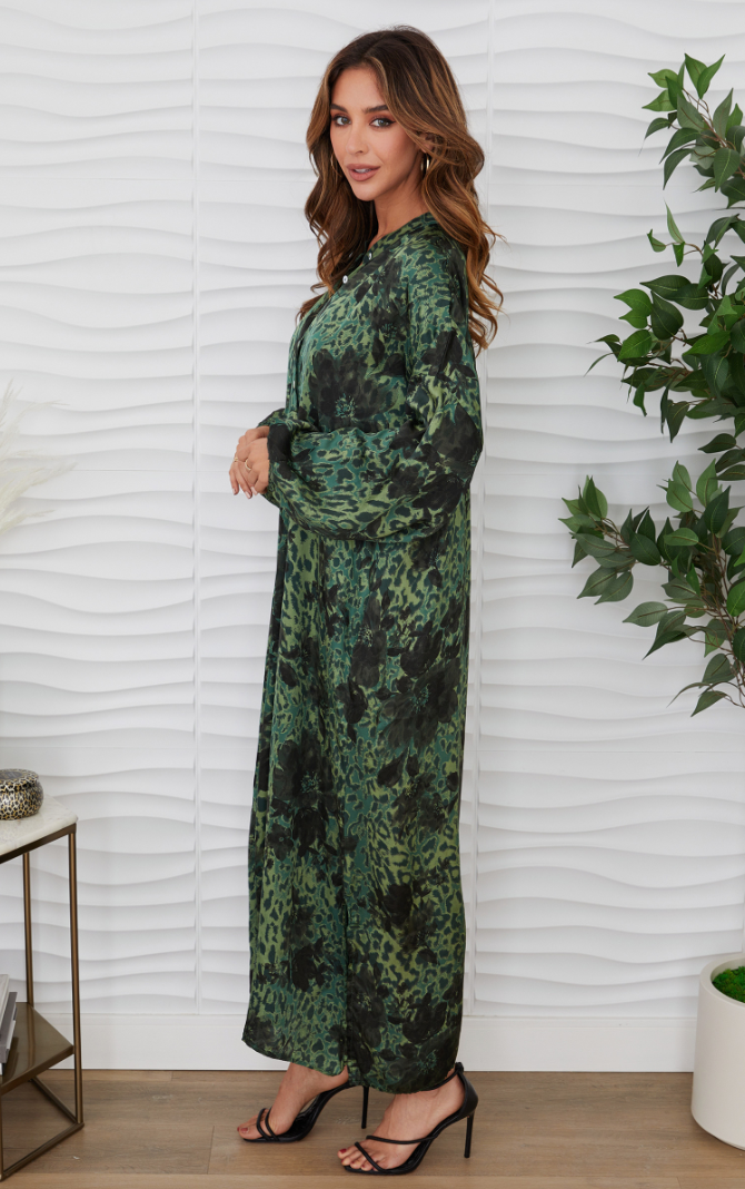Floral Buttton Down Maxi Dress