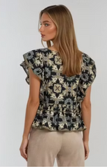 Talia Short Sleeve FlutterTop