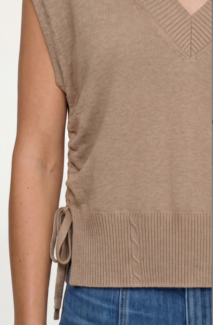 Vneck Dolman Popover Sweater w/ Ties