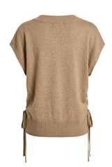 Vneck Dolman Popover Sweater w/ Ties