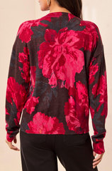 L/S Floral Button Cardigan