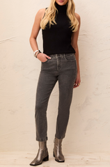 Audrey Stretch Straight Crop