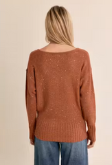 Vneck L/S Sparkle Sweater