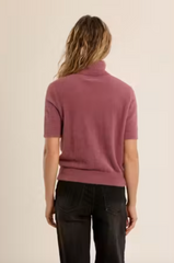 Short Sleeve Turtleneck Sweater