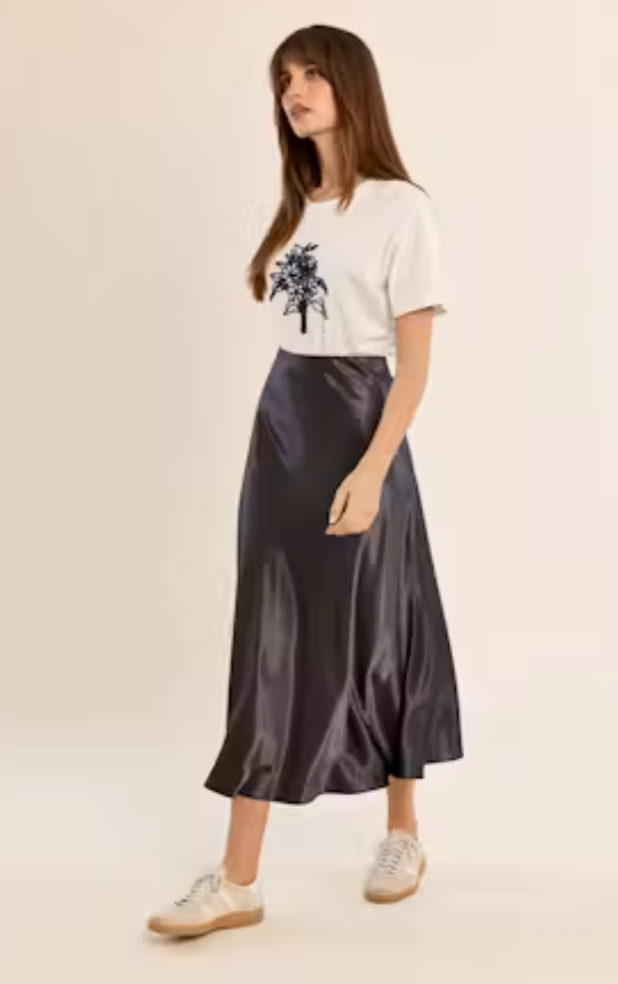 Woven Midi Skirt