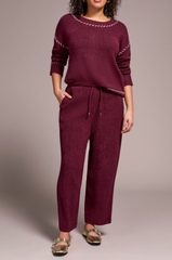 Two Tone Crinkle Barrel Pant