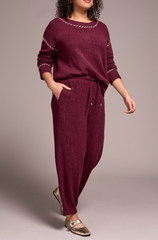 Two Tone Crinkle Barrel Pant