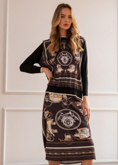 Samir Satin and Knit Sweater