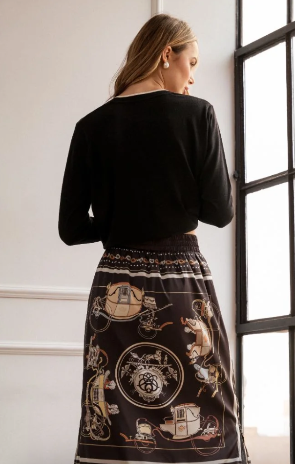 Samir Satin and Knit Sweater