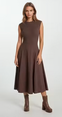 Liora Mock Neck Midi Dress