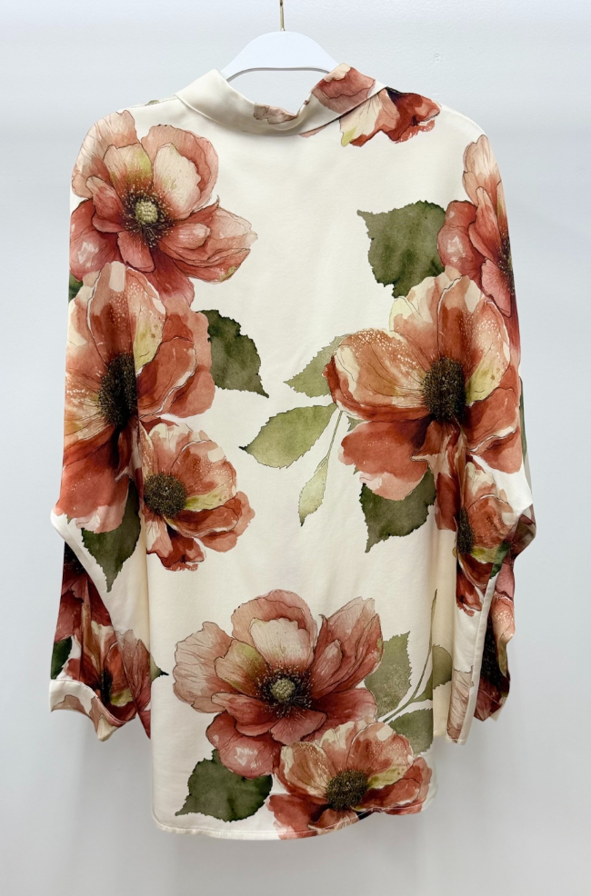 Longsleeve Button Down Floral Blouse