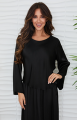 Silky Long Sleeve Blouse