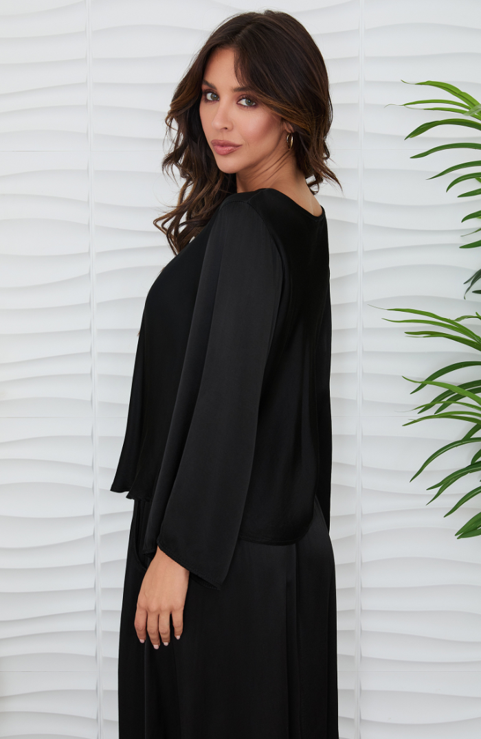Silky Long Sleeve Blouse