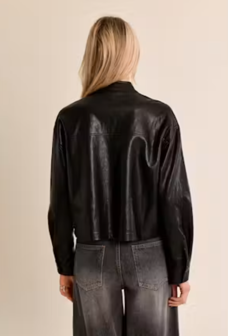 Leather Button Down OverShirt