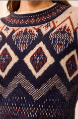 Fair Isle Mock Neck Sweater