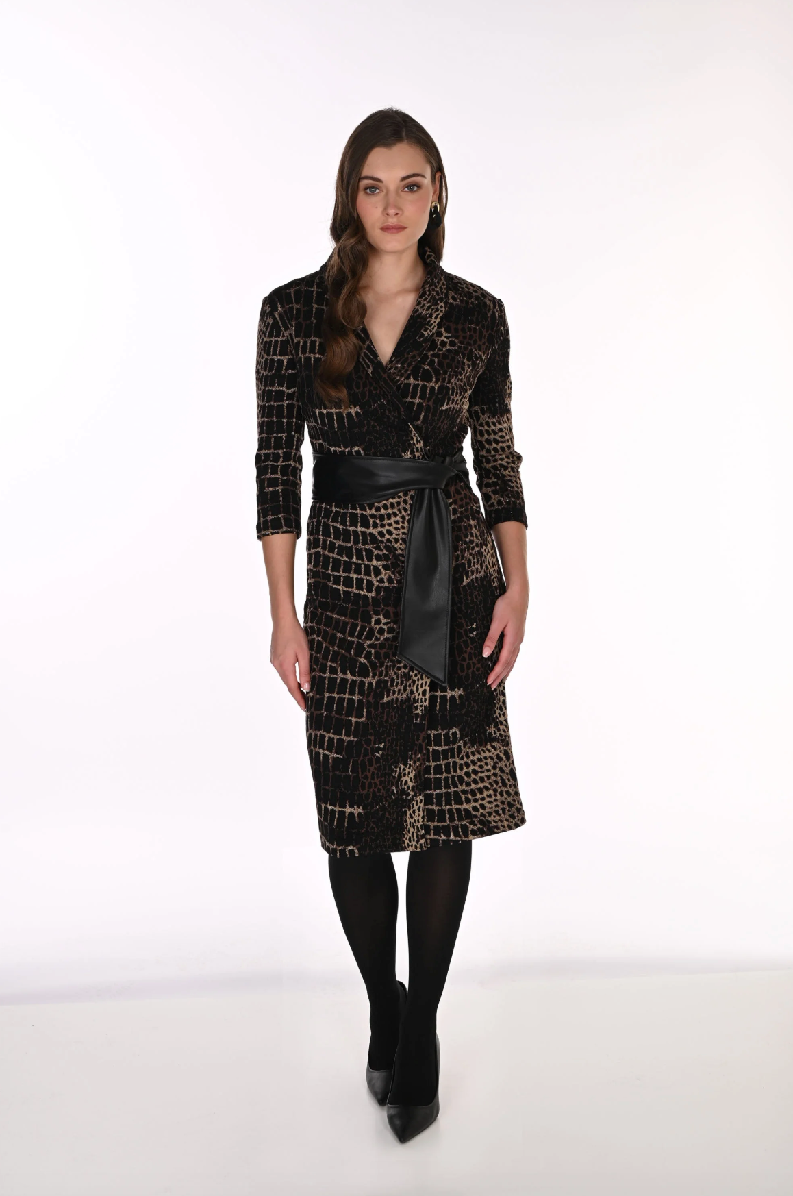 Avery Animal Wrap Dress