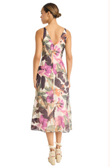 Claribel Vneck Midi Dress