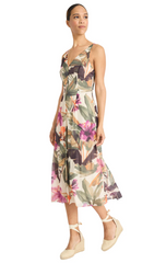 Claribel Vneck Midi Dress