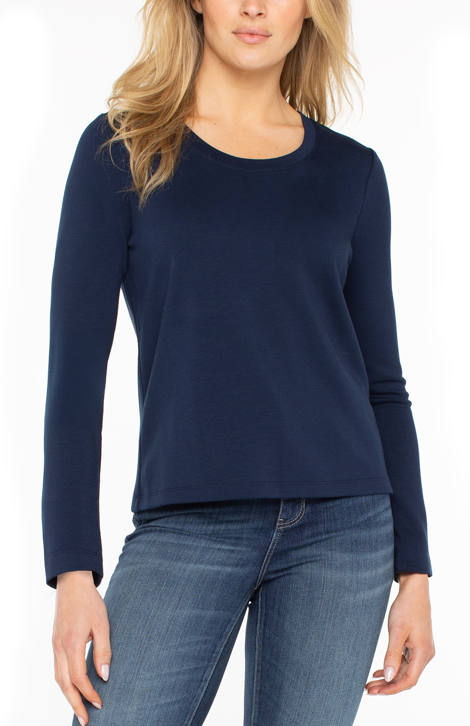 Long Sleeve Scoop Neck Knit Top