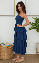 Smock Top Tiered Maxi Dress