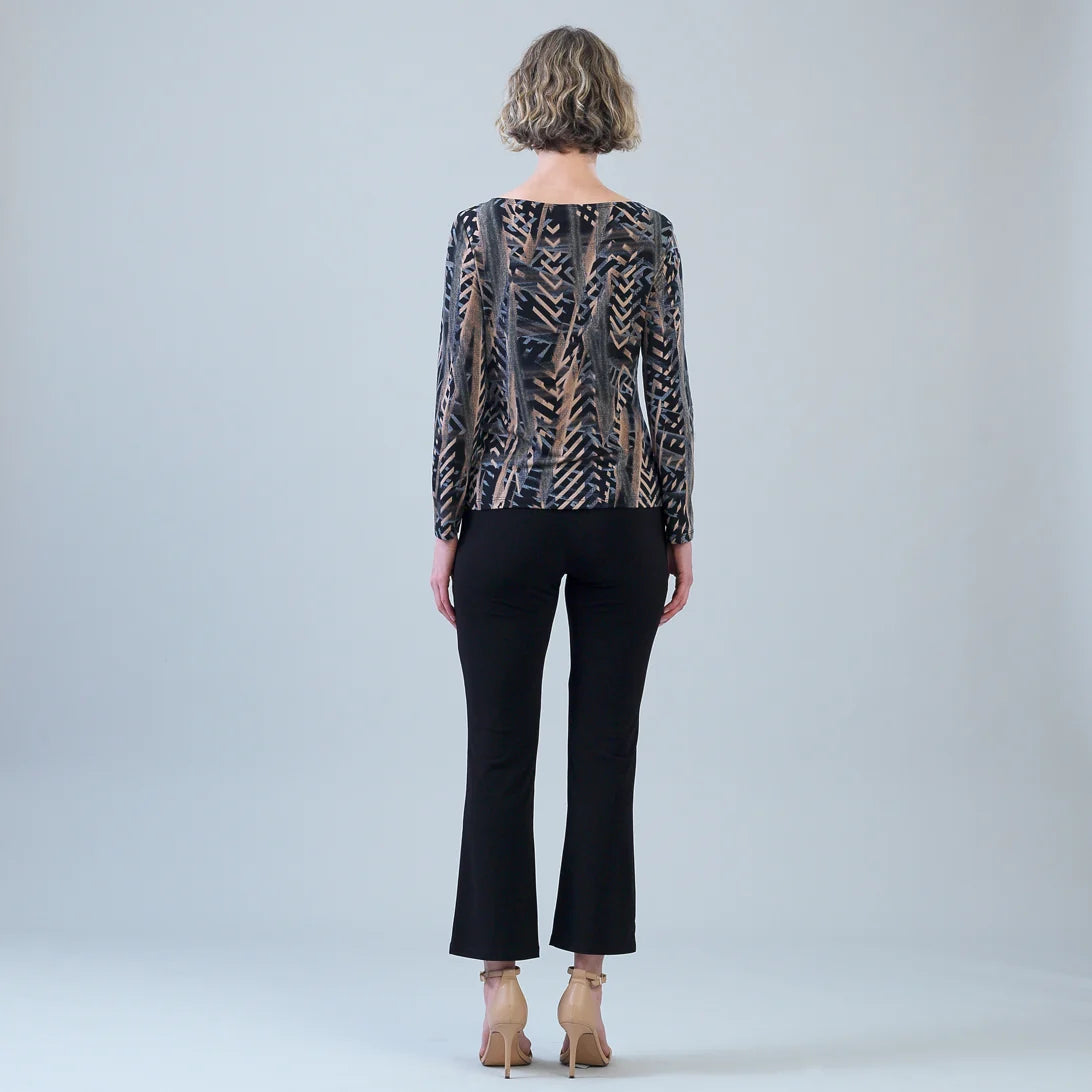 Track Stripe Top W/ Side Twist