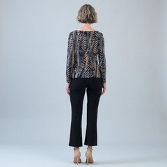 Track Stripe Top W/ Side Twist