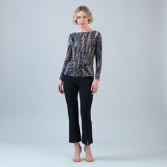 Track Stripe Top W/ Side Twist