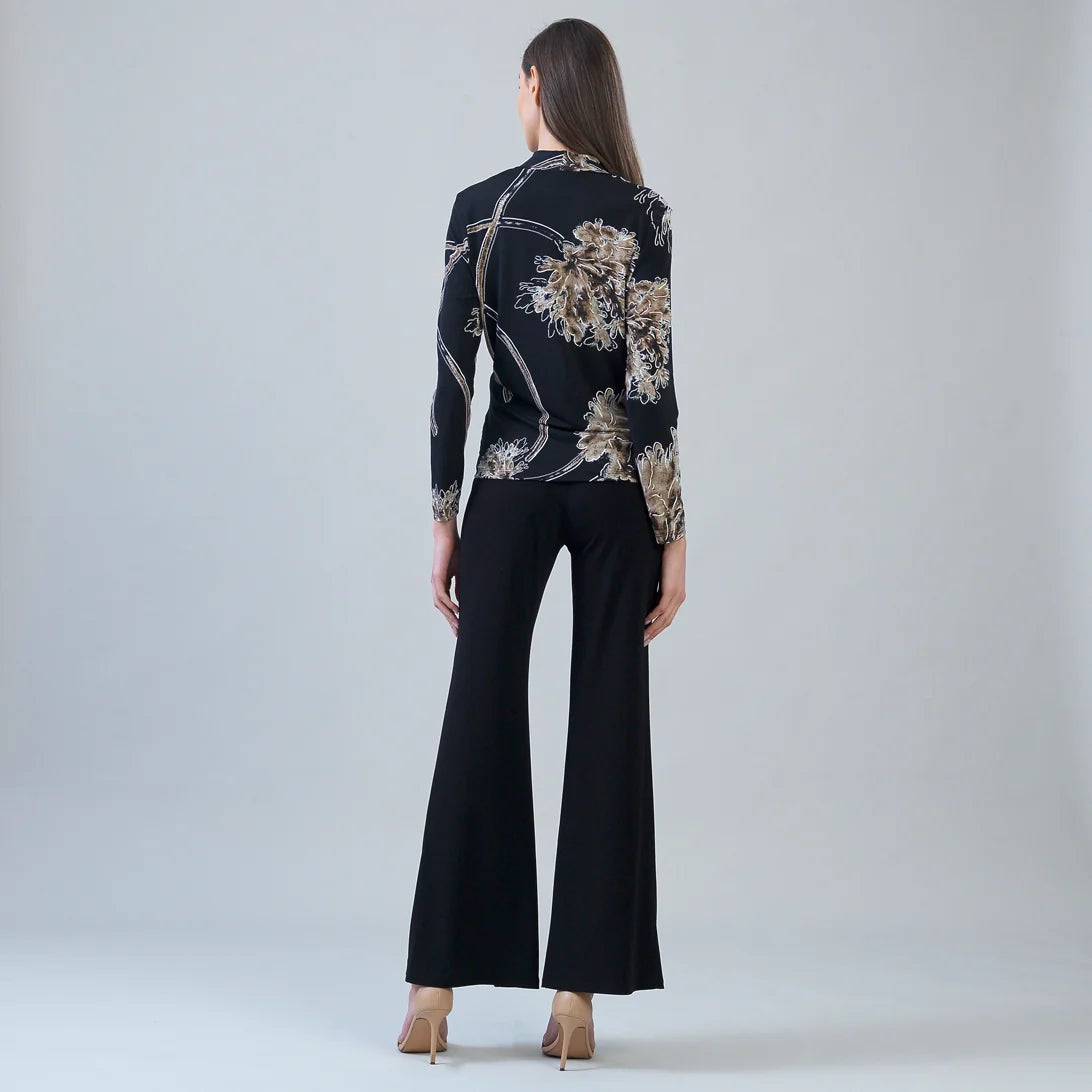 Draped Vneck Ruched Blouse