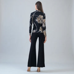 Draped Vneck Ruched Blouse