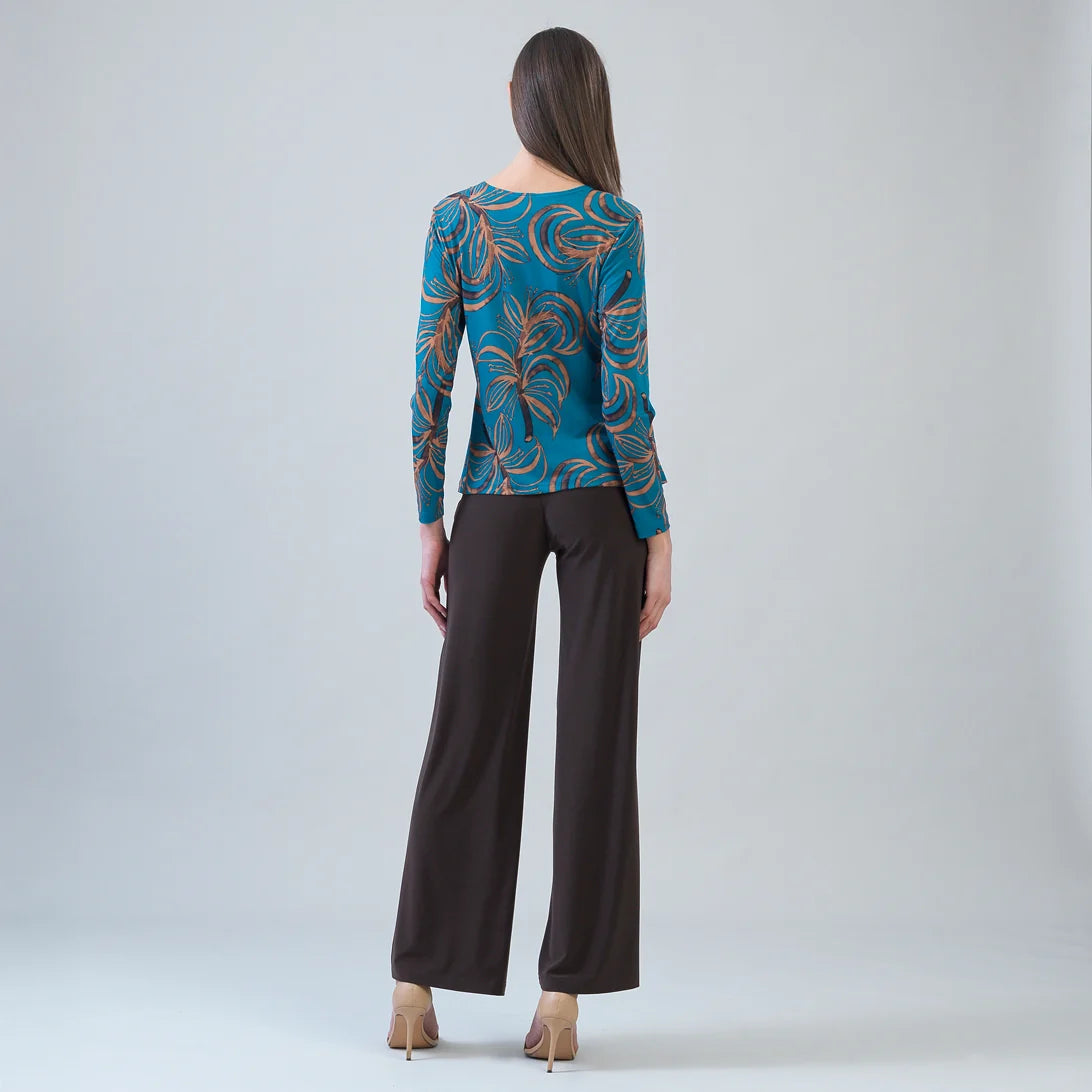 Asymmetrical Stitch Overlay Blouse