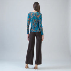 Asymmetrical Stitch Overlay Blouse