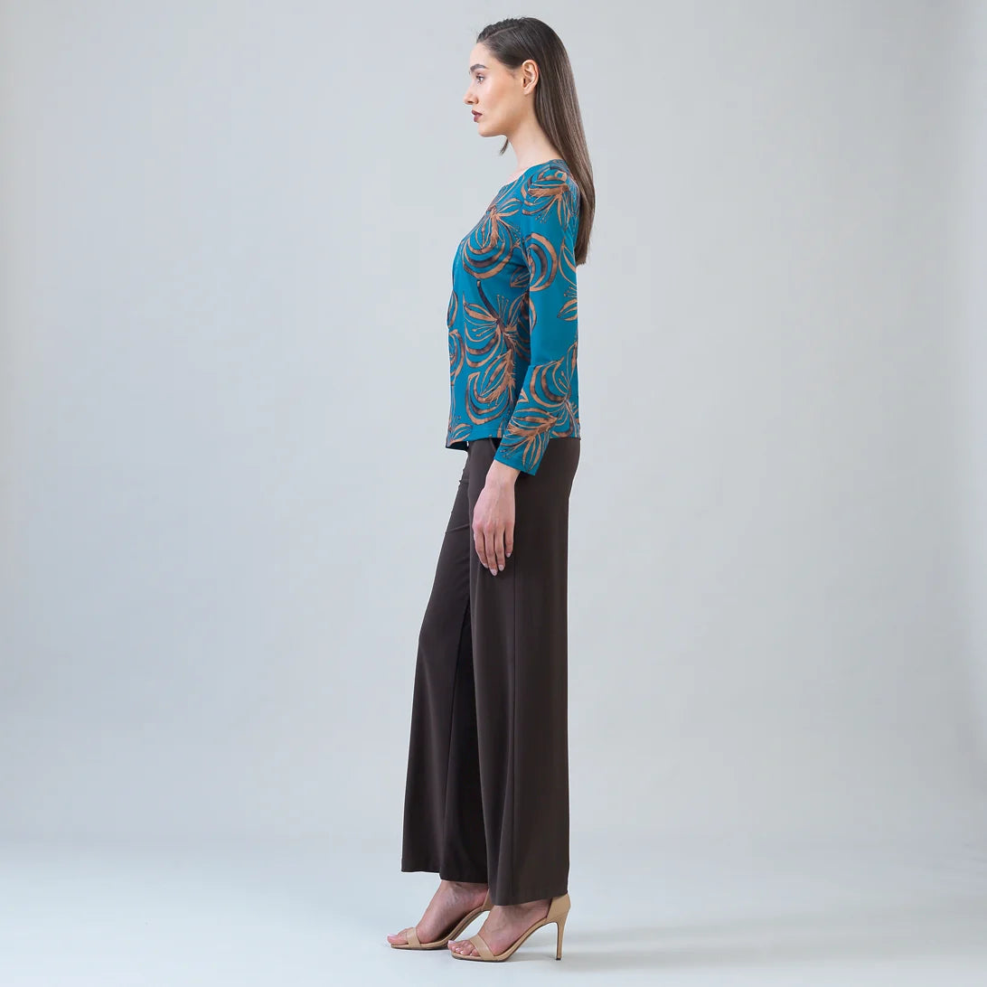 Asymmetrical Stitch Overlay Blouse