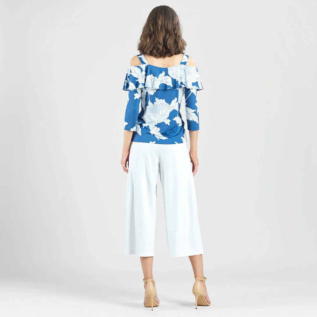 Open Shoulder Ruffle Top