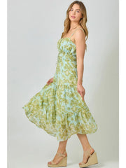 Tiered Tie Front Dress