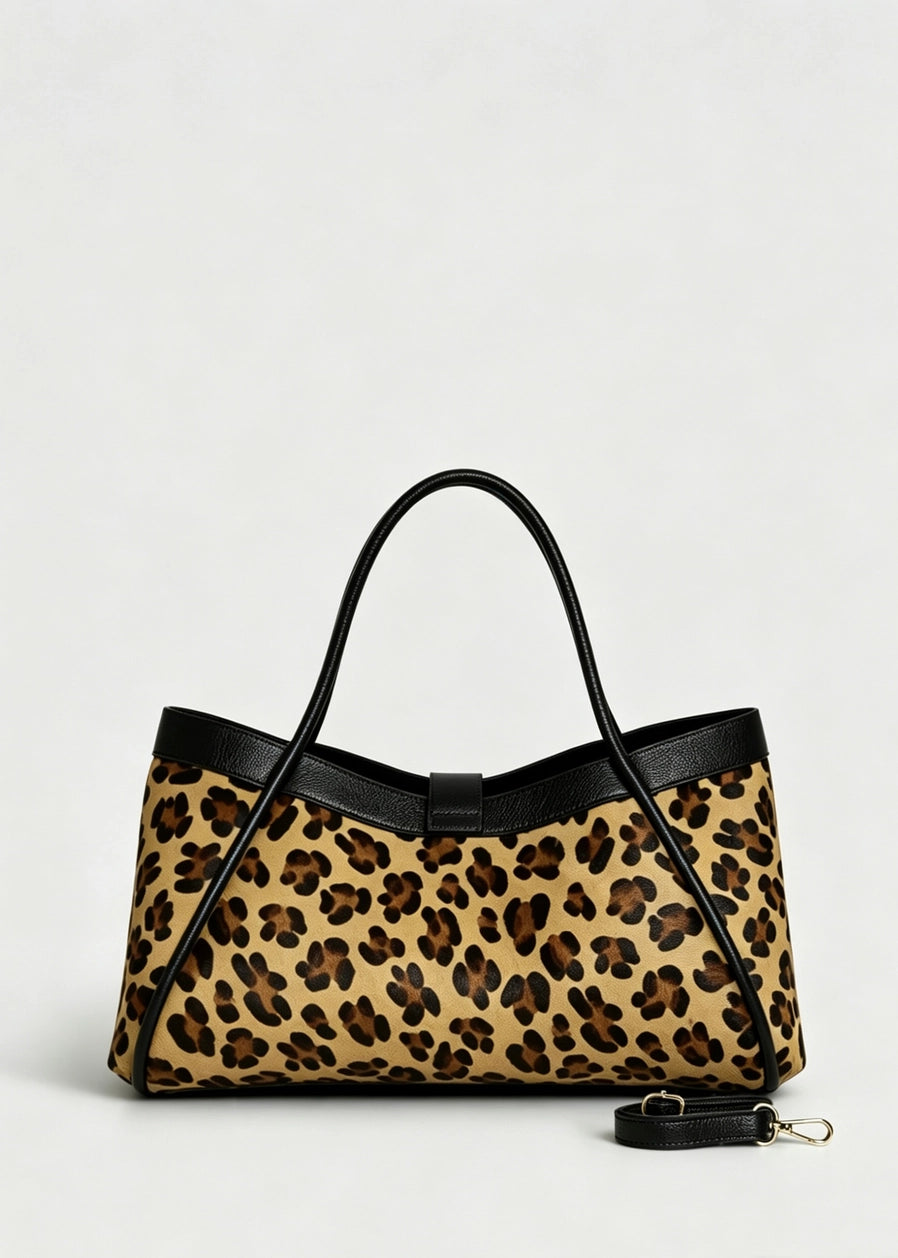 Genuine Calf Hair Togo Leather Bag
