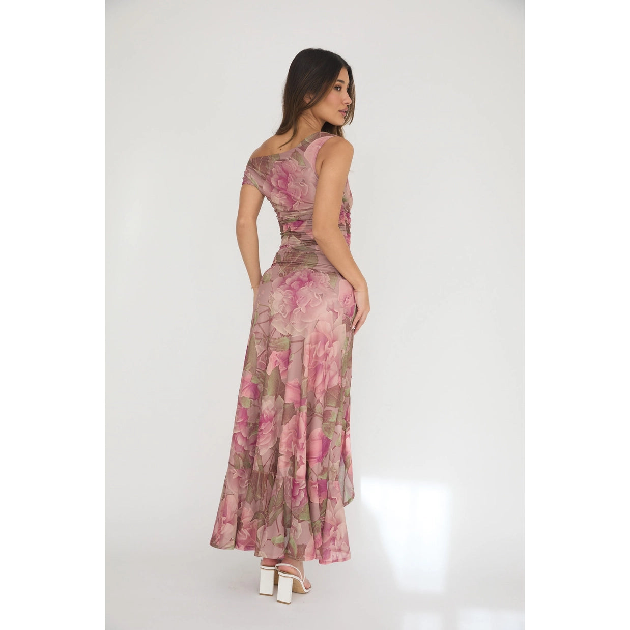 Off Shoulder Floral Maxi Dress