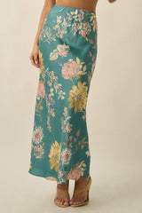 Floral Print Maxi Skirt