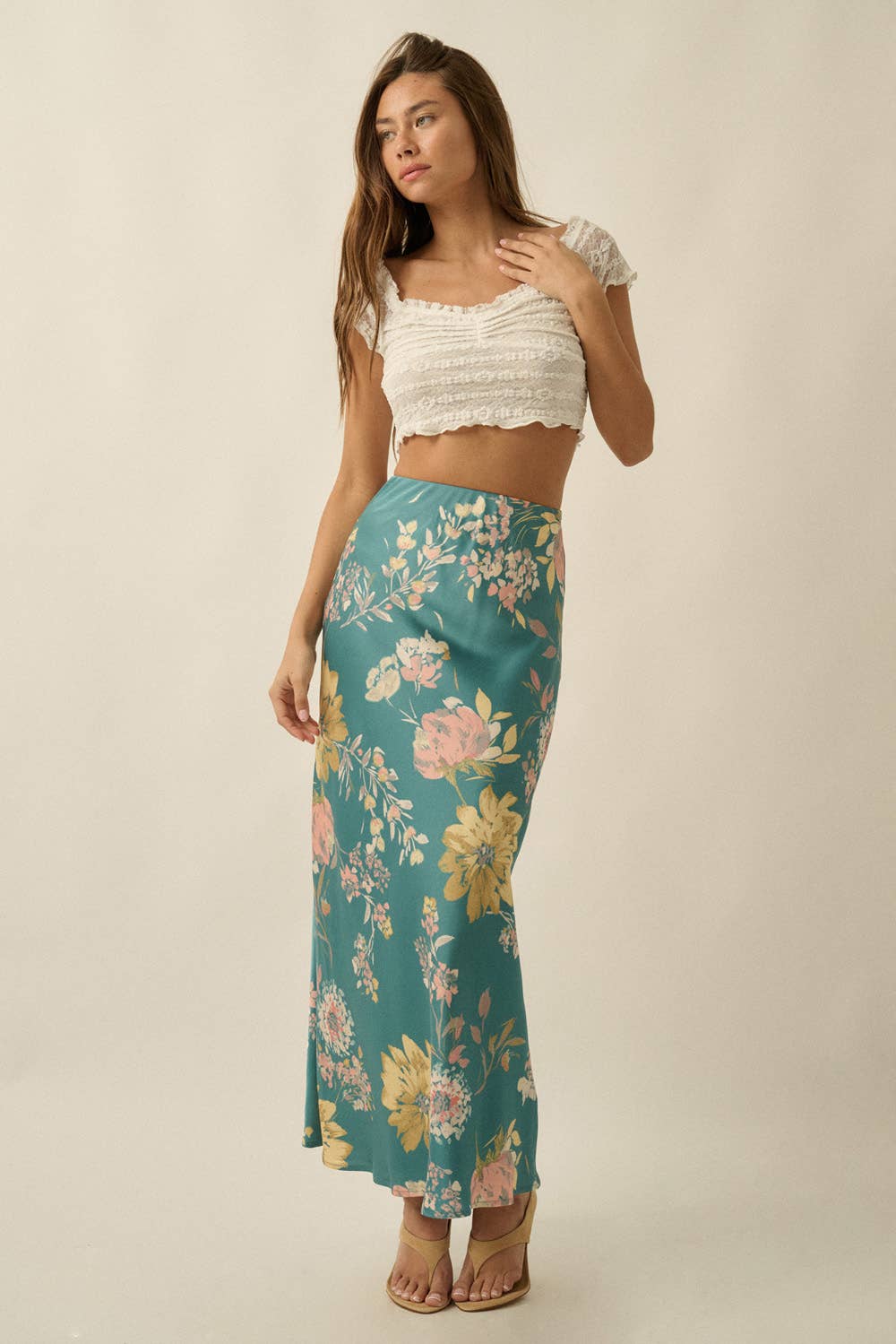 Floral Print Maxi Skirt