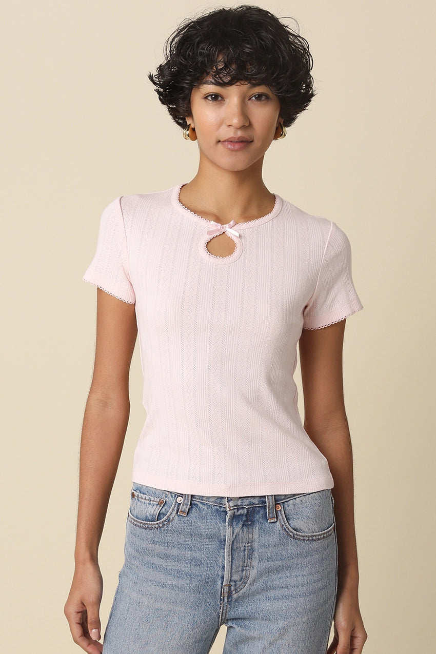 Keyhole Ribbon Top