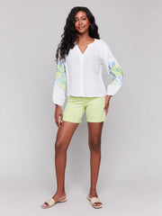 Long Flower Sleeve Anis Blouse