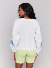 Long Flower Sleeve Anis Blouse